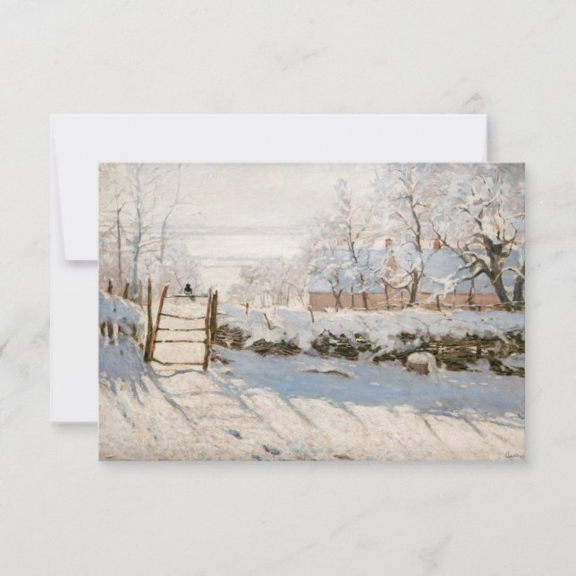 Claude Monet - Magpie Tack Kort (Framsida)