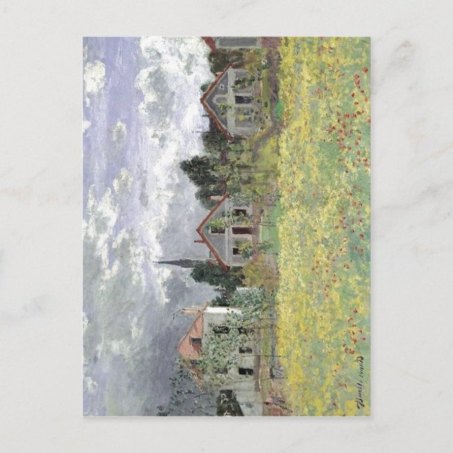 Claude Monet: Maisons d'Argenteuil, 1873 Oi on can Vykort (Framsida)