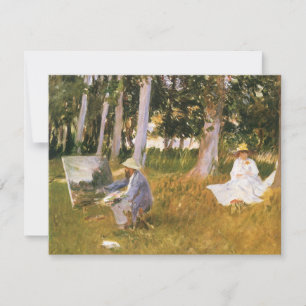 Claude Monet målar, skogsbryn av Sargent