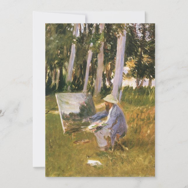 Claude Monet målar, Skogsbryn av Sargent (Framsida)