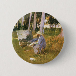 Claude Monet målar, skogsbryn av Sargent Knapp