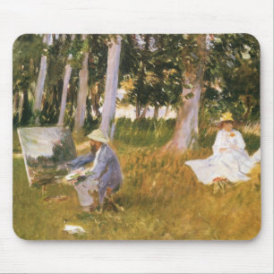 Claude Monet målar, skogsbryn av Sargent Musmatta