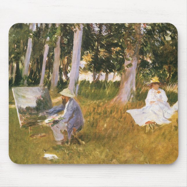 Claude Monet målar, skogsbryn av Sargent Musmatta (Framsidan)