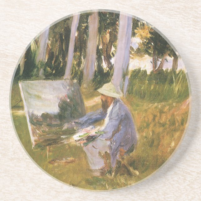 Claude Monet målar, skogsbryn av Sargent Underlägg (Framsidan)