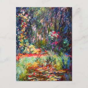 Claude Monet Målar Vintage Konst Vykort