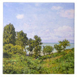 Claude Monet-målning, By the Sea, Kakelplatta<br><div class="desc">Vid havet,  populär målning av Claude Monet.</div>
