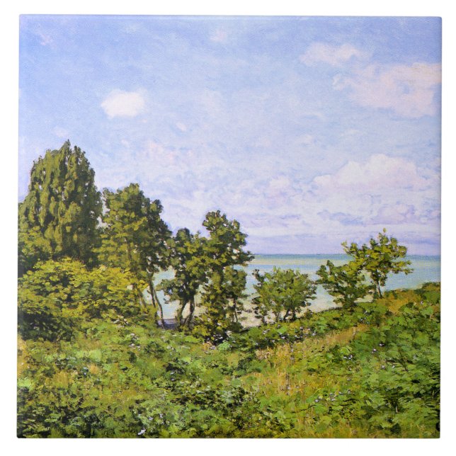 Claude Monet målning, Vid havet, Kakelplatta (Framsidan)