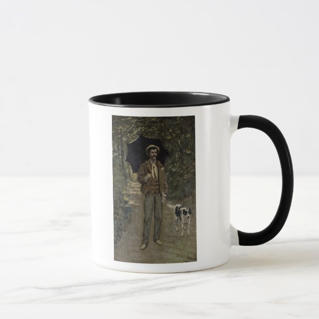 Claude Monet | man med ett paraply, c.1868-69 Mugg (Höger)