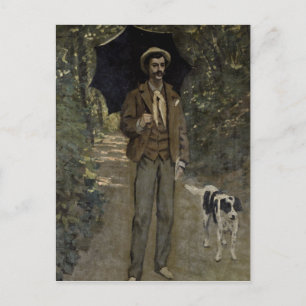 Claude Monet man med ett paraply, c.1868-69 Vykort