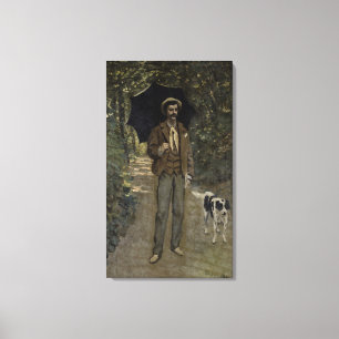 Claude Monet Man med paraply, 1868-69 Canvastryck