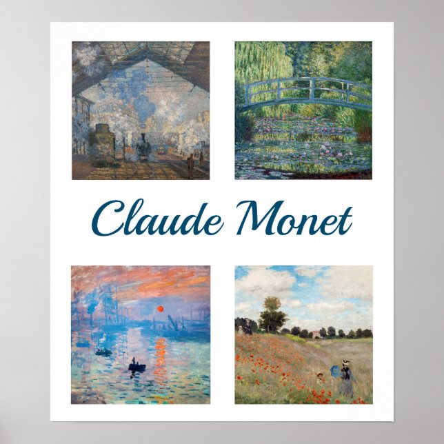 Claude Monet Masterbit Patchwork Poster (Framsidan)