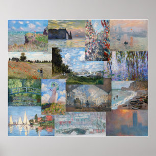 Claude Monet - Masterpieces Patchwork Poster
