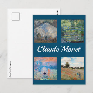 Claude Monet Mästerverk Lappat Postkort Vykort
