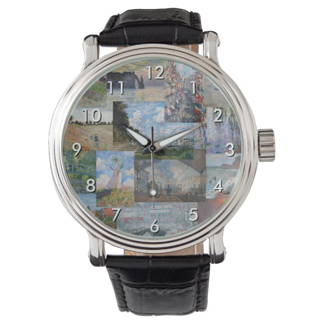 Claude Monet - mästerverk Patchwork Armbandsur (Framsida)