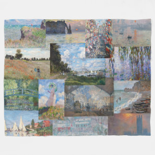 Claude Monet - mästerverk Patchwork Fleecefilt