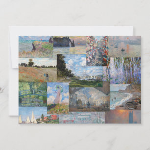 Claude Monet - mästerverk Patchwork Inbjudningar