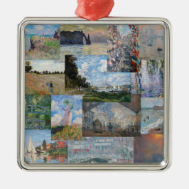 Claude Monet - mästerverk Patchwork Julgransprydnad Metall