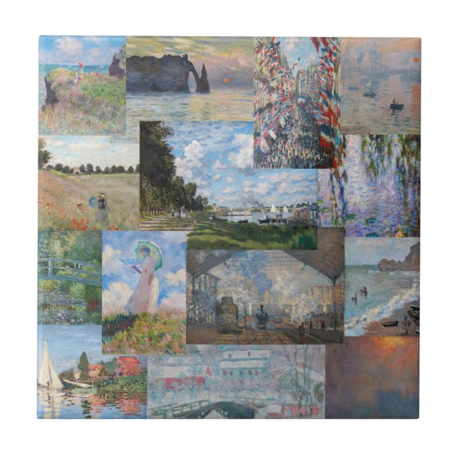 Claude Monet - mästerverk Patchwork Kakelplatta (Framsidan)