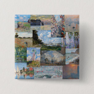 Claude Monet - mästerverk Patchwork Knapp