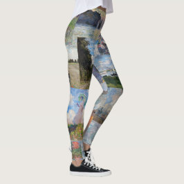Claude Monet - mästerverk Patchwork Leggings