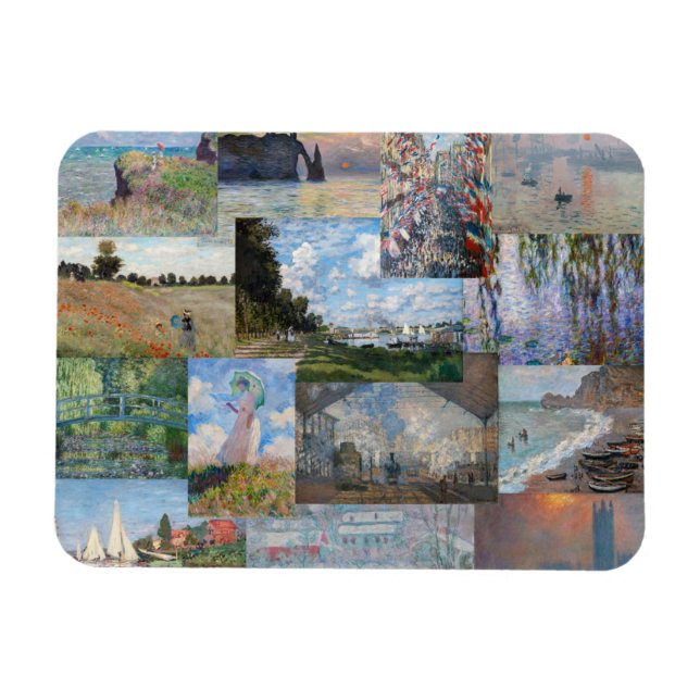 Claude Monet - mästerverk Patchwork Magnet (Horisontell)