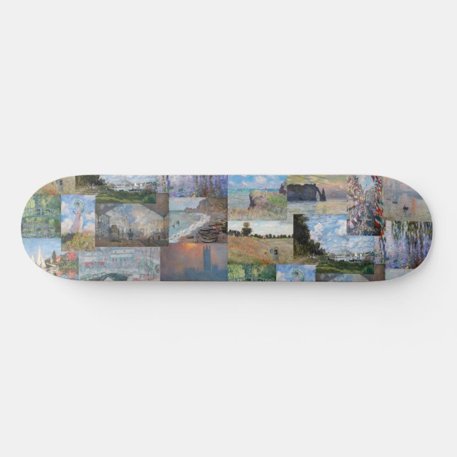 Claude Monet - mästerverk Patchwork Mini Skateboard Bräda 18,5 Cm (Horz)