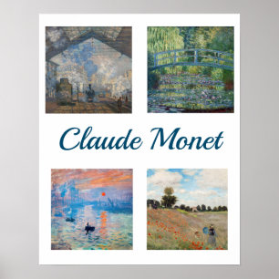 Claude Monet Mästerverk Patchwork Poster