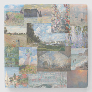Claude Monet - mästerverk Patchwork Stenunderlägg