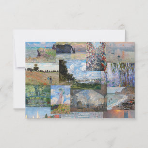 Claude Monet - mästerverk Patchwork Tack Kort