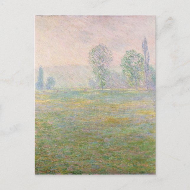 Claude Monet | Meadows in Giverny, 1888 Vykort (Framsida)