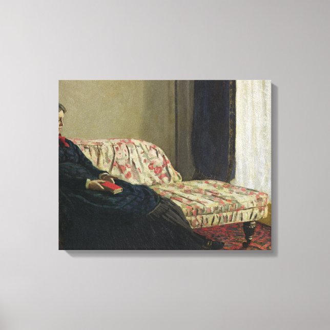Claude Monet | Meditation eller Madame Monet Canvastryck (Framsida)