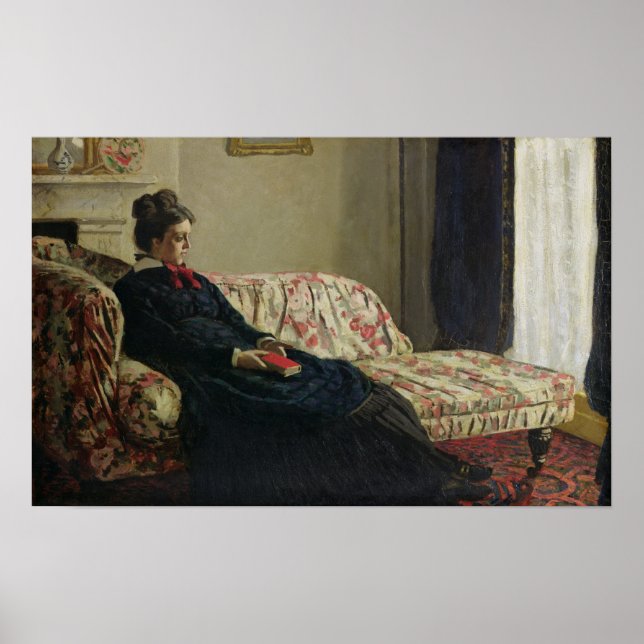 Claude Monet | Meditation eller Madame Monet Poster (Framsidan)