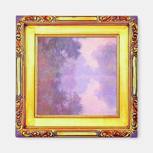 Claude Monet, Misty Morgon om Seine, fin konst Magnet