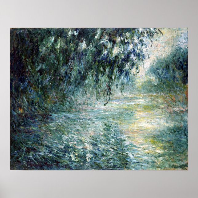 Claude Monet Morgon om Seine Poster (Framsidan)