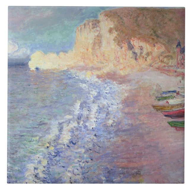 Claude Monet | morgon på Etretat Kakelplatta (Framsidan)