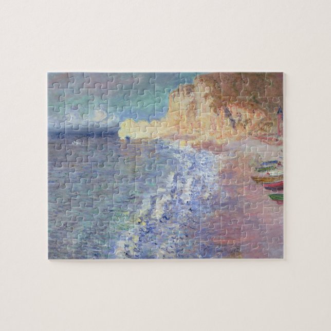 Claude Monet | morgon på Etretat Pussel (Horisontell)