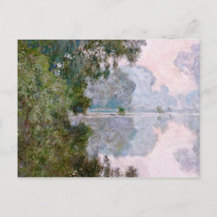 Claude Monet - morgon på Seine, nära Giverny. Vykort