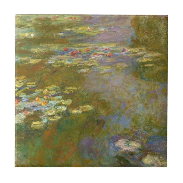 Claude Monet - Näckrosdammen 1917 Kakelplatta (Framsidan)