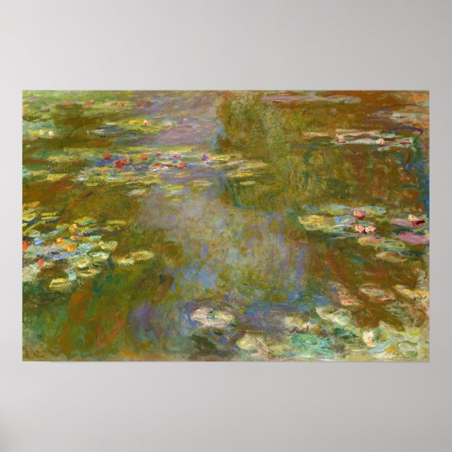 Claude Monet - Näckrosdammen 1917 Poster (Framsidan)
