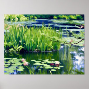Claude Monet Näckrosdammen Giverny Poster