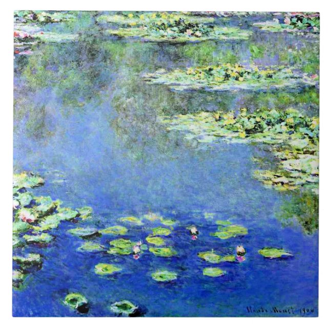 Claude Monet - Näckrosor, 1907, Kakelplatta (Framsidan)