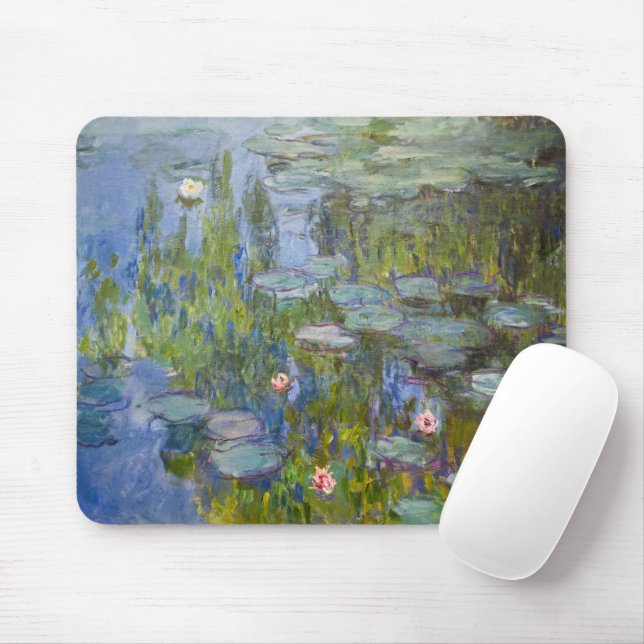 Claude Monet Näckrosor 1915 Impressionistisk Konst Musmatta (Med mus)