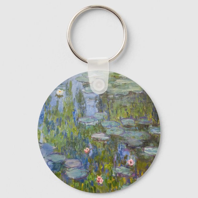 Claude Monet Näckrosor 1915 Impressionistisk Konst Nyckelring (Framsida)