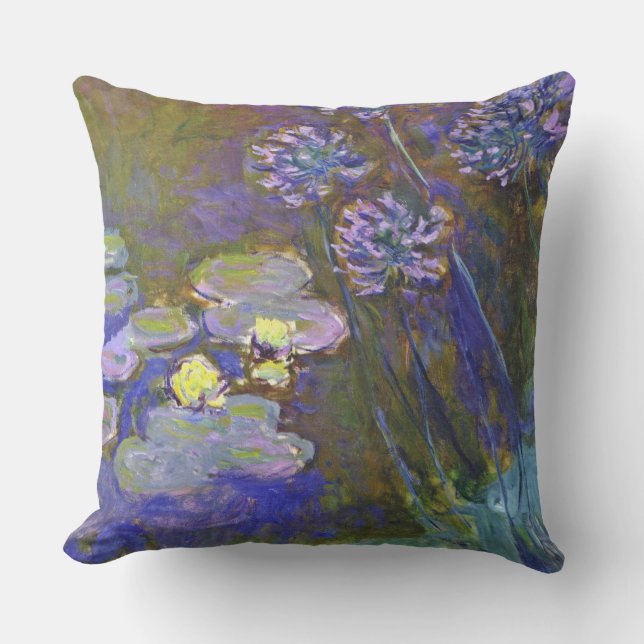Claude Monet Näckrosor Agapanthus Kudde (Framsida)