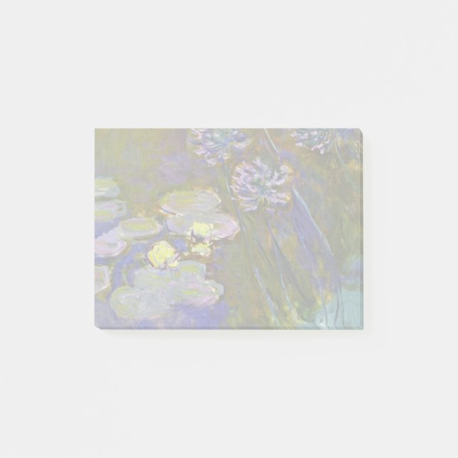 Claude Monet Näckrosor Agapanthus Post-it Block (Framsida)