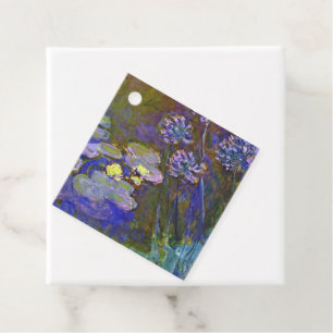 Claude Monet Näckrosor Agapanthus Vintage Konst Gåvor Etiketter