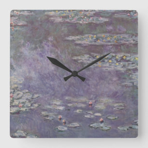 Claude Monet - Näckrosor Fyrkantig Klocka