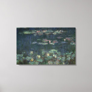 Claude Monet näckrosor: Gröna reflexioner Canvastryck