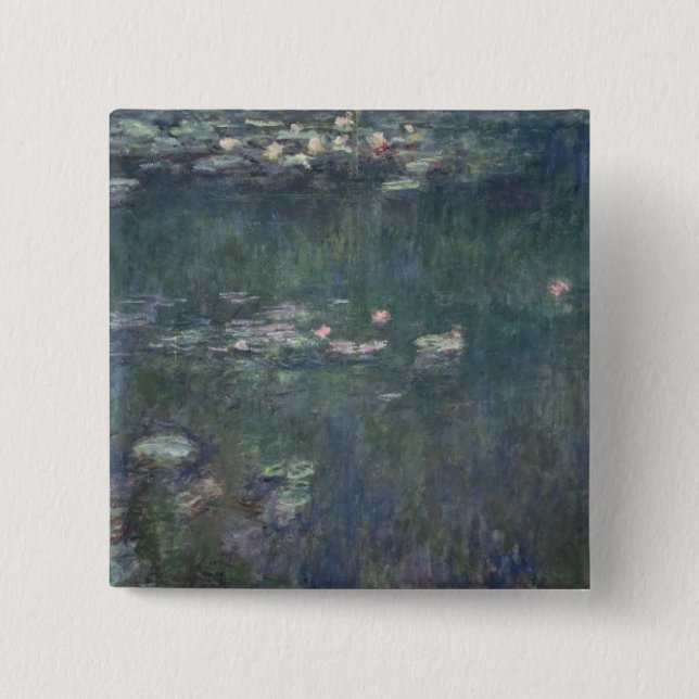 Claude Monet | näckrosor: Gröna reflexioner Knapp (Framsida)