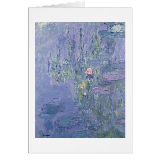 Claude Monet | näckrosor Hälsningskort (Framsidan)